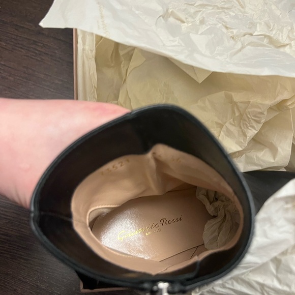 Gianvito Rossi black ankle boots chunky heel - Picture 4 of 9